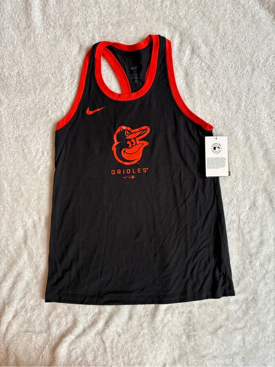 Nike Tops - Nike Black Tank with Bright Orange Trim